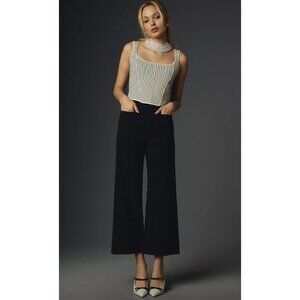 Anthropologie The Colette Cropped Wide-Leg Pants by Maeve Size 34